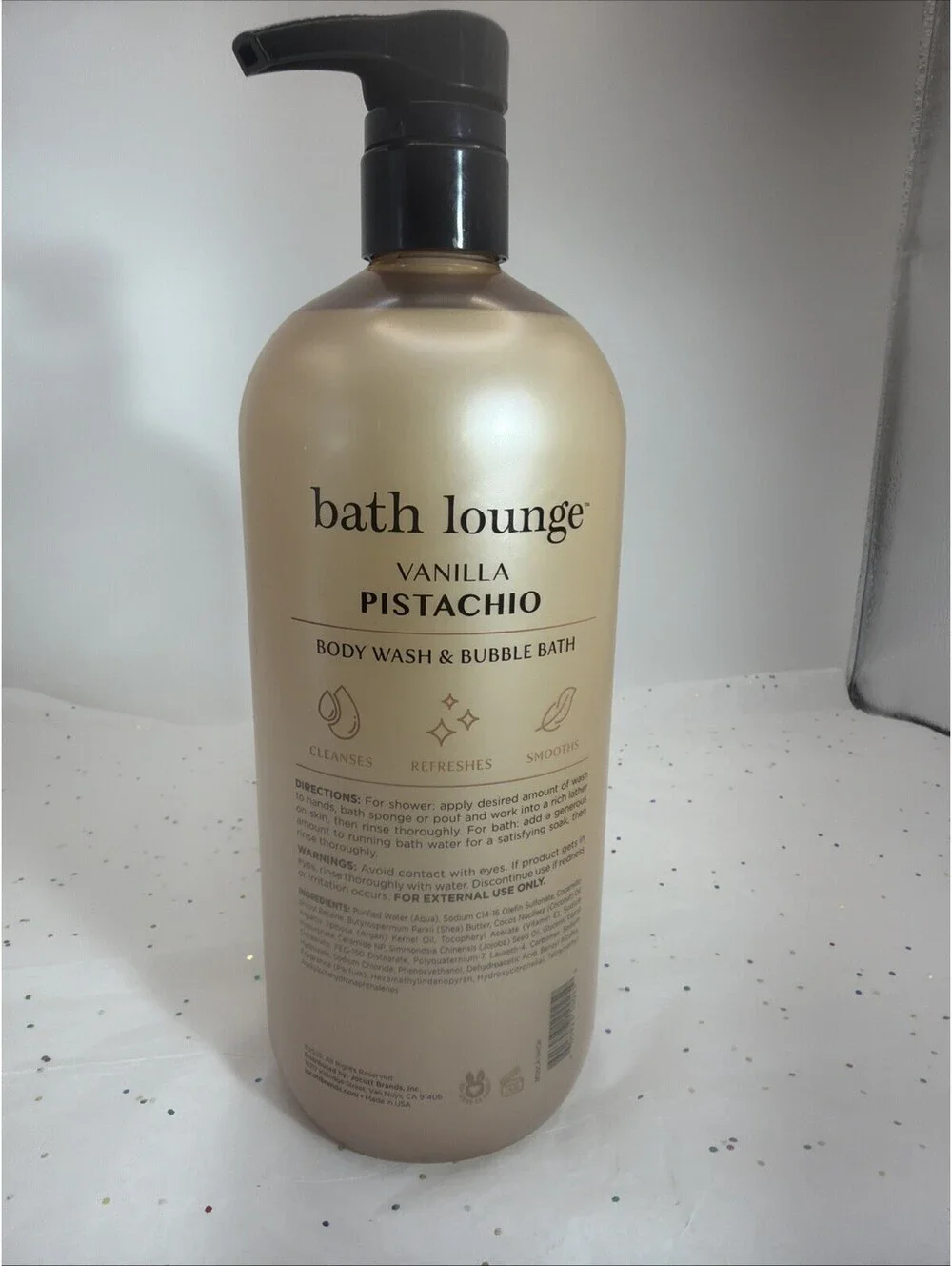 Vanilla Pistachio Body Wash & Bubble Bath 2 x 32oz Spa Scent Duo Pack